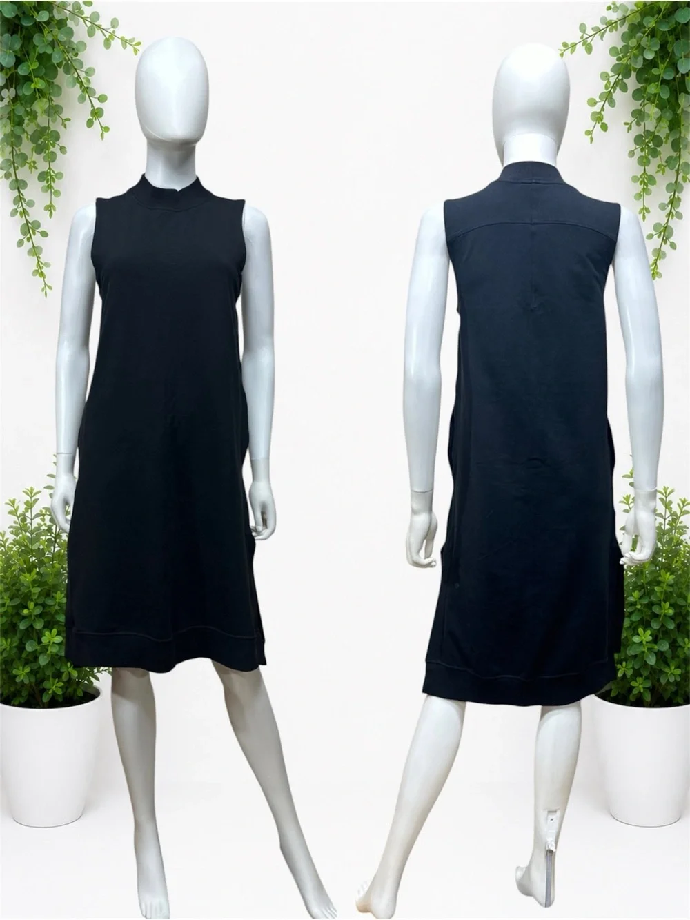 Lululemon Sleeveless French Terry Dress in Black ~ Size 4 ~ Item #X7